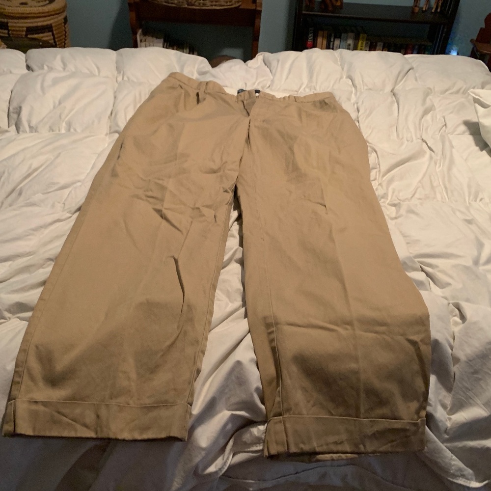 RALPH LAUREN Men's Khaki Hammond Dress Pants.36x32